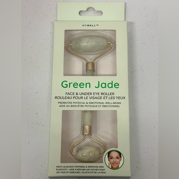 WE WELL GREEN JADE FACE & UNDER EYE ROLLER (BRAND NEW IN SEALED BOX, NEVER USED) - Picture 2 of 4